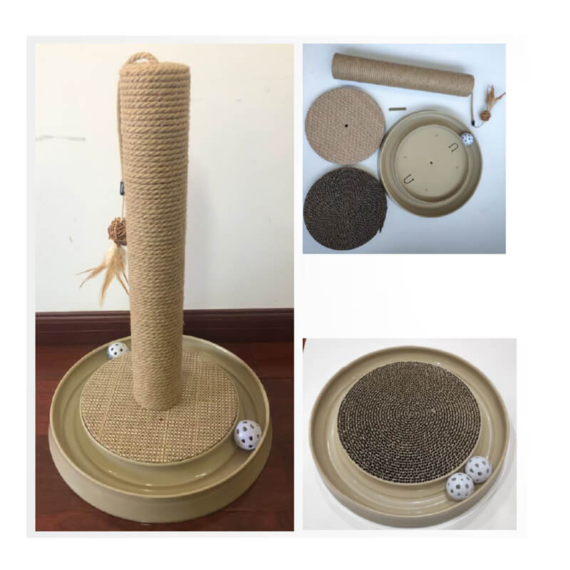 2in1 Cat Scratching Post مع Playbox